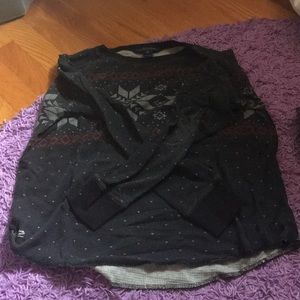 Black winter sweater